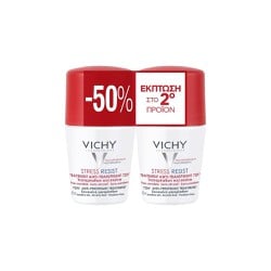Vichy Promo (-50% Στο 2ο Προϊόν) Stress Resist 72H Roll On Deodorant Αποσμητική Φροντίδα Για Την Πολύ Έντονη Εφίδρωση 2x50ml
