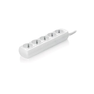 Socket Outlet 5-Way Cable 3m White
