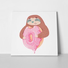 Sloth pink donut 1005711304 a