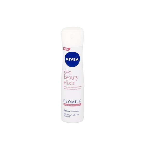 Nivea Deomilk Beauty Elixir Sensitive Spray Αποσμητικό για Ευαίσθητη Επιδερμίδα,150ml