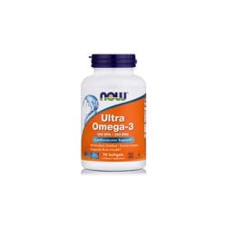 Now Ultra Omega-3 Dietary Supplement Omega-3 Fatty Acids 75% Concentration 90 Softgels