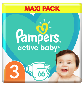 Pampers Active Baby Πάνες Μέγεθος 3 (6-10 kg), Max