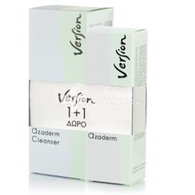 Version Σετ Azaderm Cleanser - Λεπτόρρευστο Gel Καθαρισμού, 200ml & Δώρο Azaderm Cream - Κρέμα για Ευαίσθητα Δέρματα με Τάση Ακμής, 30ml