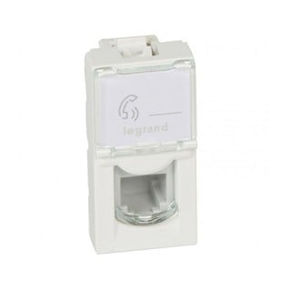 Mosaic RJ11 4 Contacts Socket Recessed White 07873