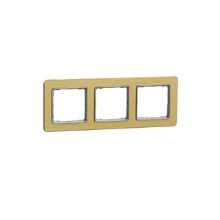 Sedna Design & Elements Frame 3 Gangs Brushed Gold