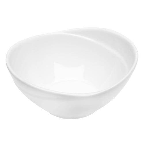 Tas porcelani oval I bardhë, 160 ml