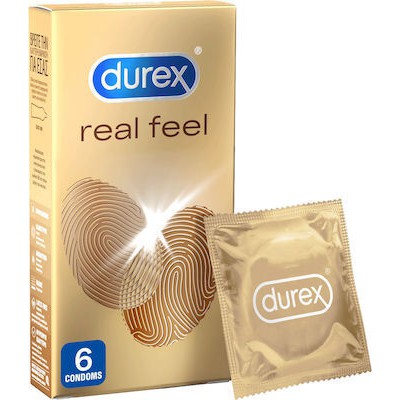 DUREX RealFeel Προφυλακτικά Aπό Προηγμένο Υλικό Για Πιο Φυσική Αίσθηση Κατά Την Επαφή, 6 Τεμάχια