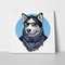 Husky wearing glasses color scarf 193887791 a