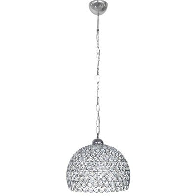 Pendant Light 1xE27 With Crystals And Nickel Chain