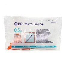BD Micro-Fine 0,5ml (10 x 0,5ml | 0,33mm (29G) x 12,7mm) - Σύριγγες Ινσουλίνης, 10τμχ.