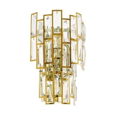 Wall Light Calmeilles Brass With Crystals 1Xe14