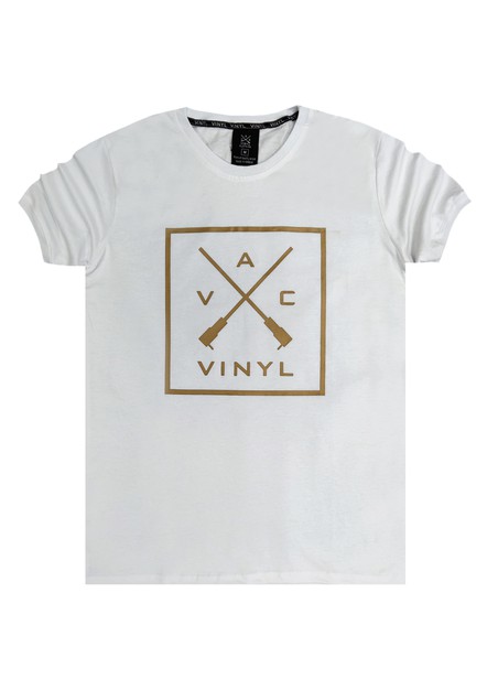 Vinyl art clothing white box logo t-shirt