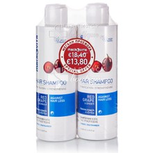 Macrovita Σετ Red Grape & Ginger Against Hair Loss Hair Shampoo - Σαμπουάν κατά της Τριχόπτωσης, 2 x 200ml