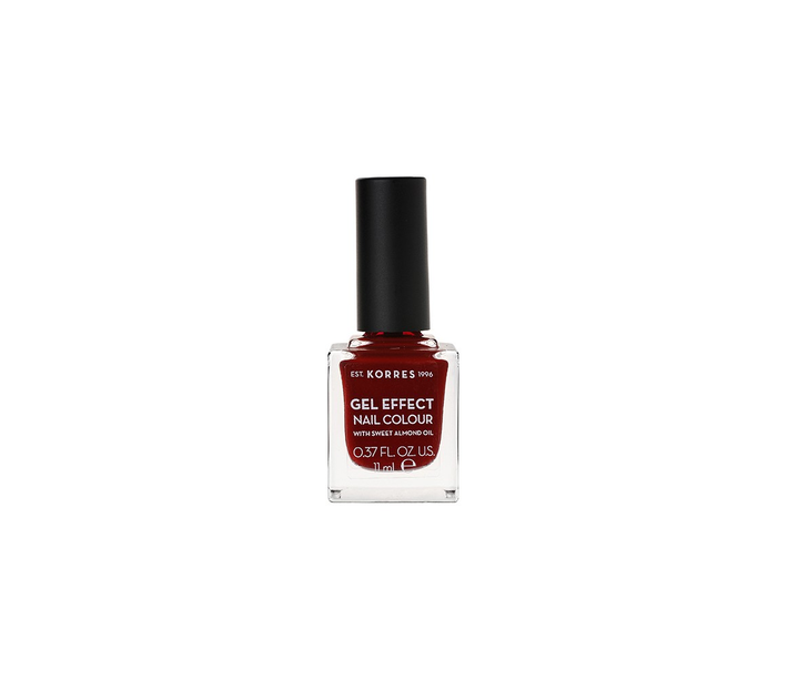 KORRES NAIL COLOUR GEL EFFECT (WITH ALMOND OIL) No59 WINE RED 11ML