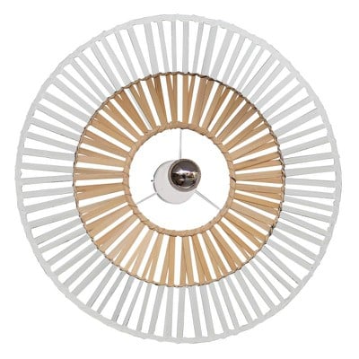 Ceiling Light D80 White Bamboo 1Xe27 Max 40W