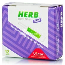 Herb Micro Filter Πίπες - Slim, 12τμχ.