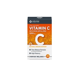 Agan Vitamin C with Rose Hips & Zinc Βιταμίνη C Με Προσθήκη Καρπών Αγριοτριανταφυλλιάς & Ψευδάργυρο 30 ταμπλέτες