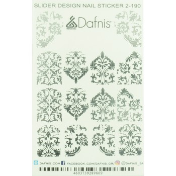 SD2-190 DECAL NAIL STICKERS SILVER FOIL