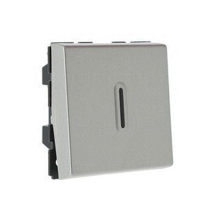 Mosaic Switch A/R With Indication Recessed Alumini