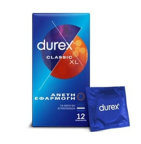 Durex Classic XL-Προφυλακτικά με Άνετη Εφαρμογή,  