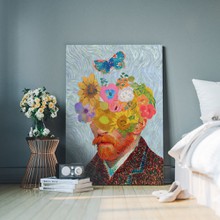 Van gogh floral portrait