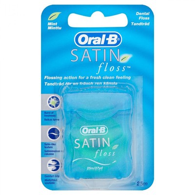 Oral-B Satin Floss Mint Οδοντικό Νήμα με Γεύση Μέν