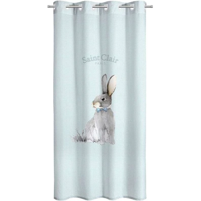 Κουρτίνα Soft - Touch Lapin Blue με Τρουκς 160x240