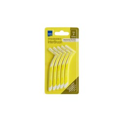 Intermed Ergonomic InterBrush Interdental Brushes With Handle 0.7mm Yellow Size 4 5 pieces