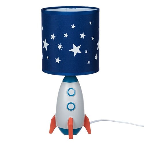 Llamp per tavoline me raketa blu me yje te bardhe 