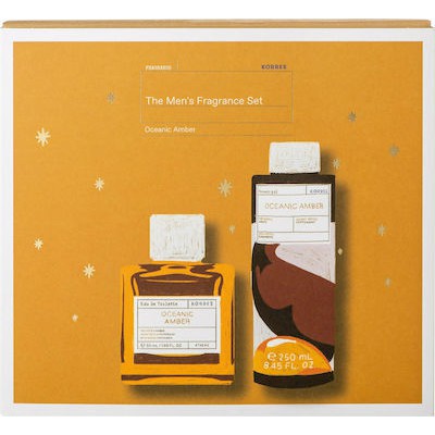 KORRES The Men's Fragrance Set Oceanic Amber Eau De Toilette 50ml & Shower Gel 250ml - Ανδρικό Σετ Με Άρωμα & Αφρόλουτρο