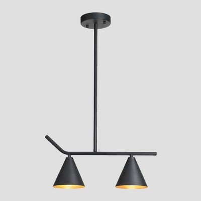 Pendant Light 2Xε27 40X13X67cm Black/Gold