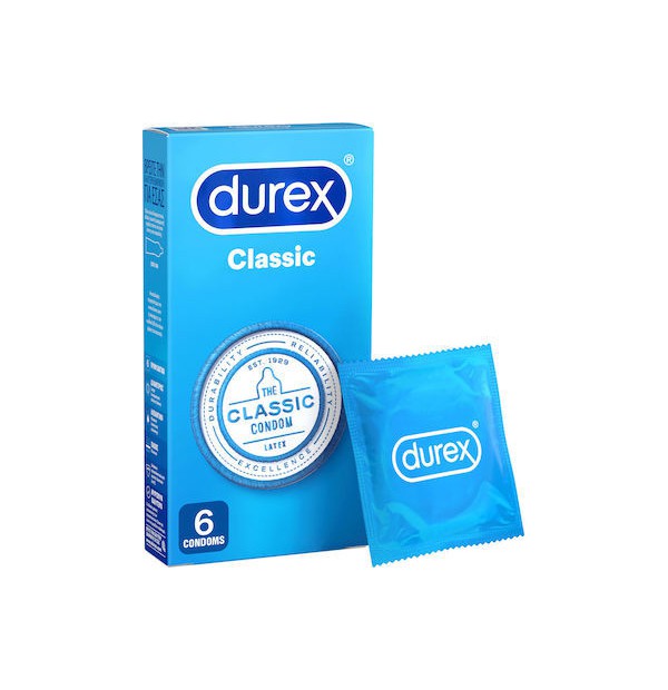 Durex Classic The Beloved Original, Κλασσικά Προφυλακτικά Με Ήπια Λίπανση 6τμχ