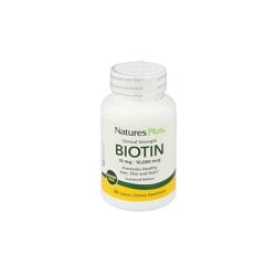 Nature's Plus Biotin 10mg High-Dose Biotin Delayed Release Συμπλήρωμα Διατροφής Για Την Ενίσχυση Του Μεταβολισμού 90 ταμπλέτες