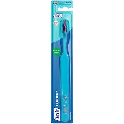 TEPE Colour Select Soft Μαλακή Οδοντόβουρτσα Για Αποτελεσματικό & Απαλό Καθαρισμό Γαλάζιο Χρώμα