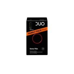 Duo Premium Extra Thin Family Pack Πολύ Λεπτά Προφυλακτικά 30 τεμάχια