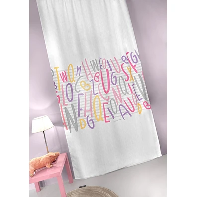 Βρεφική Κουρτίνα Letters Pink 145x270 guy Laroche 