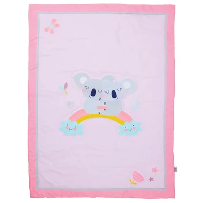Das Baby Κουβερλι Κουνιας fun 4934 Grey, Pink 110x