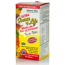 Natures Plus ULTRA SOURCE OF LIFE Mini Tabs - Τόνωση, 90tabs