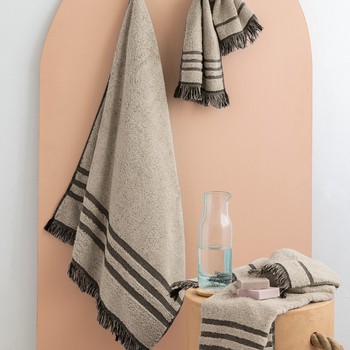 Σετ Πετσέτες 3 Τεμαχίων (30x50, 50x90, 70x140) Bay Beige Towel Collection Palamaiki