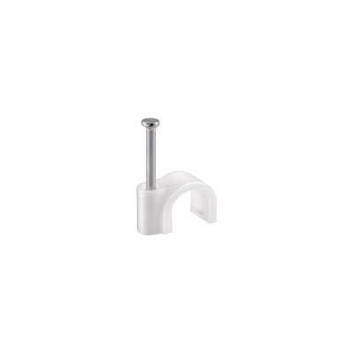 Cable Clip Round White 12/35Mm