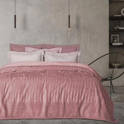 Das Home Κουβερτα Velour Υπερδιπλη 1352 Pink 220x2