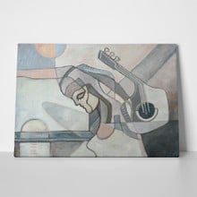 Abstract painting woman guitar geometrical 335273768 a