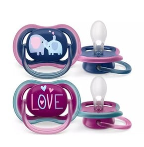 Avent Ultra Air Silicone Soother 18+ Months, 2pcs 