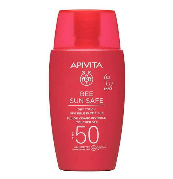 Apivita Bee Sun Safe Dry Touch Invisible Face Fluid SPF50 with Marine Algae & Propolis 50ml