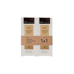 Korres Promo (1+1 Δώρο) Abyssinia Superior Gloss Colorant Μόνιμη Βαφή Μαλλιών No.5.0 Καστανό Ανοιχτό 2x50ml