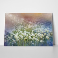 Oil paintings white dandelion flower 227526019 a