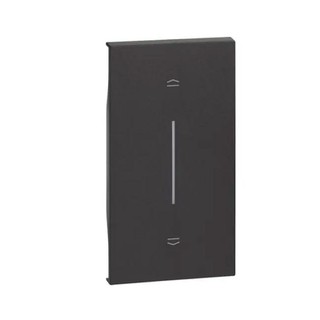 Living Now Blinds Switch Plate 2 Modules Black KG0