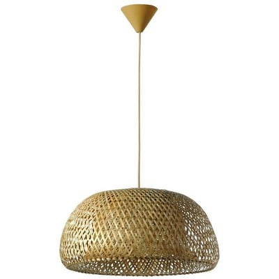 Pendant Light From Thick Bamboo Bell Ε27 Φ45