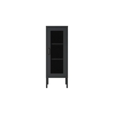 Nextdeco Ντουλάπι Μαύρο Μεταλλικό Με Πλέγμα Υ102x4