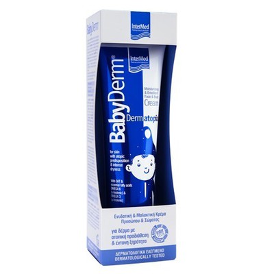 INTERMED Babyderm Dermatopia Cream Ενυδατική & Μαλακτική Κρέμα Προσώπου & Σώματος Για Βρέφη & Παιδιά 300ml